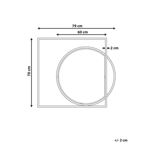 Miroir 70 Cm Noir Auxy