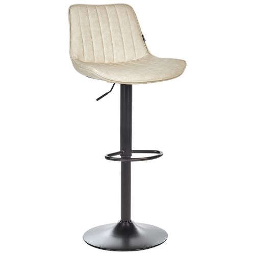Tabouret De Bar Set De 2 Cuir Pu Beige Clair Dubrovnik