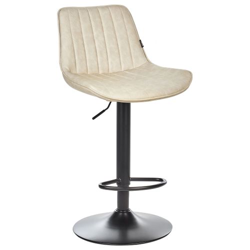 Tabouret De Bar Set De 2 Cuir Pu Beige Clair Dubrovnik