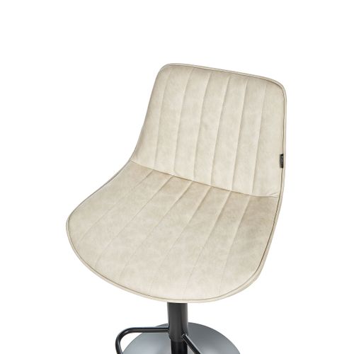Tabouret De Bar Set De 2 Cuir Pu Beige Clair Dubrovnik