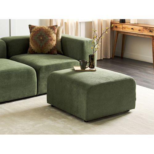 Ottoman En Velours Côtelé Vert 75 X 74 Cm Falsterbo