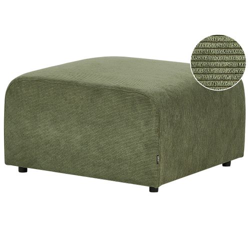 Ottoman En Velours Côtelé Vert 75 X 74 Cm Falsterbo