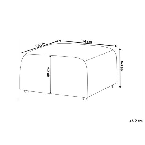 Ottoman En Velours Côtelé Vert 75 X 74 Cm Falsterbo