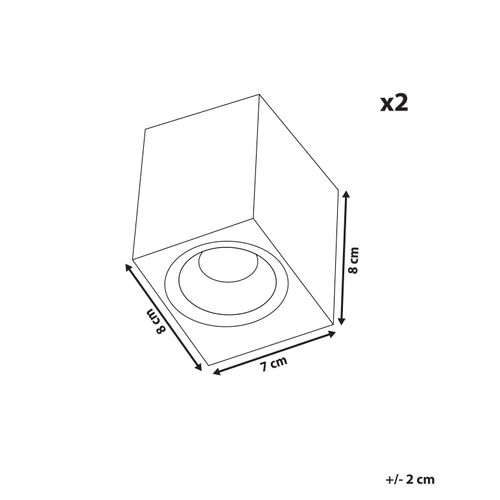Lot De 2 Appliques D'extérieur LED Noir Aransas