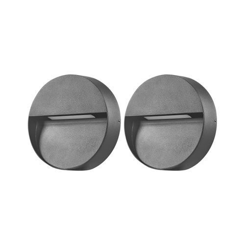 Lot De 2 Appliques D'extérieur LED Noir Pompton