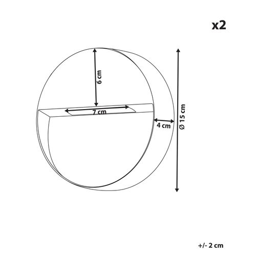 Lot De 2 Appliques D'extérieur LED Noir Pompton