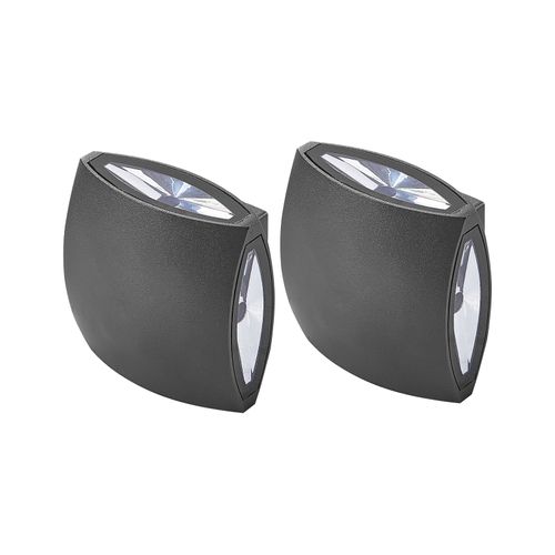 Lot De 2 Appliques D'extérieur LED Noir Ramapo