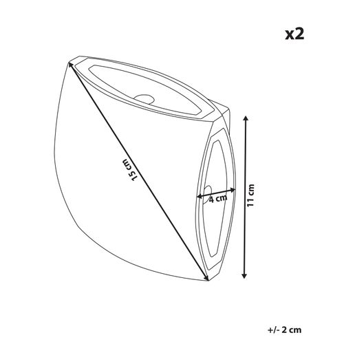 Lot De 2 Appliques D'extérieur LED Noir Ramapo