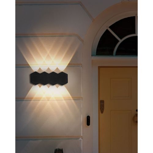 Lot De 2 Appliques D'extérieur LED Noir Weldon