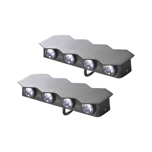 Lot De 2 Appliques D'extérieur LED Noir Weldon