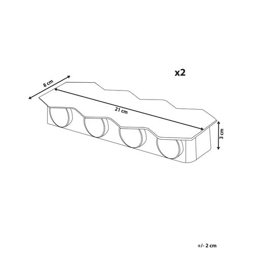 Lot De 2 Appliques D'extérieur LED Noir Weldon