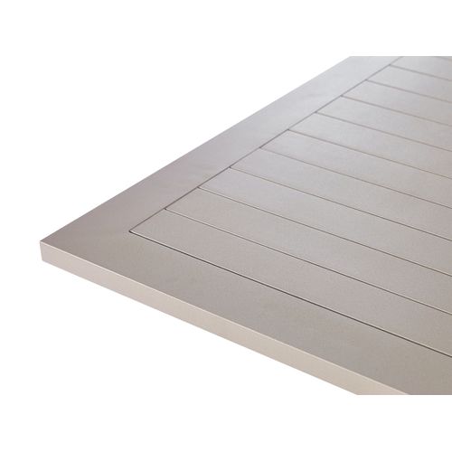 Table De Jardin 200 X 105 Cm Métal Taupe Cascais