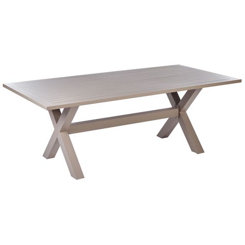 Table De Jardin 200 X 105 Cm Métal Taupe Cascais