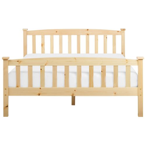 Lit Avec Sommier Bois De Pin Giverny 140 X 200 Cm Marron Clair