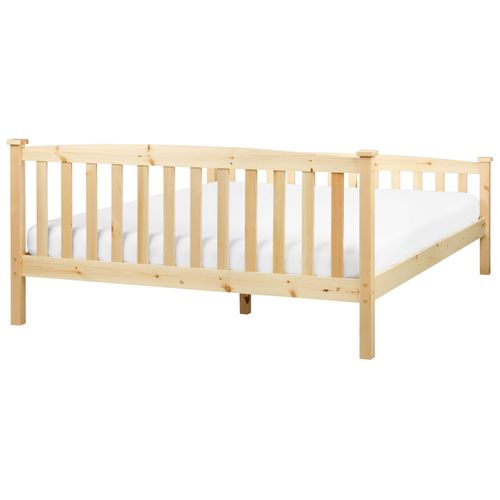 Lit Double En Bois De Pin Clair 160 X 200 Cm Giverny