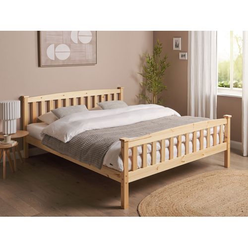 Lit Double En Bois De Pin Clair 160 X 200 Cm Giverny