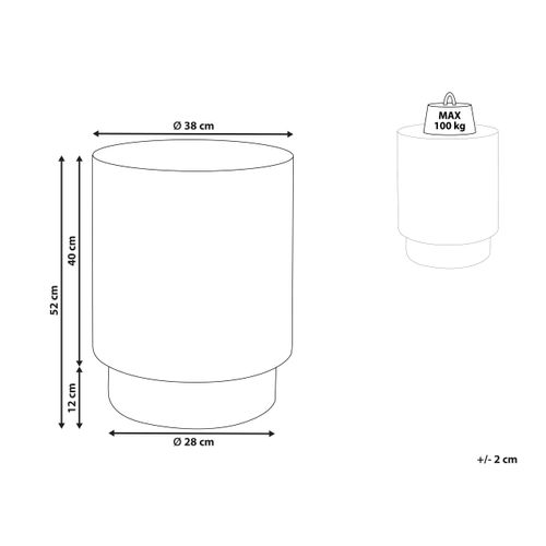 Table D'appoint Biccari 38 Cm 38 Cm Noir