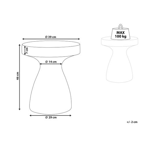 Table D'appoint Blanc Cassé Biviere