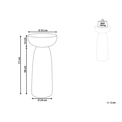 Table D'appoint Blanc Cassé Cadini