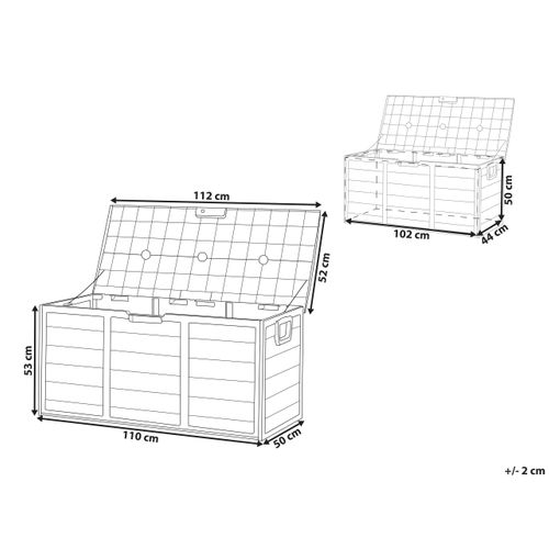Coffre 112 X 50 Cm Gris Locarno