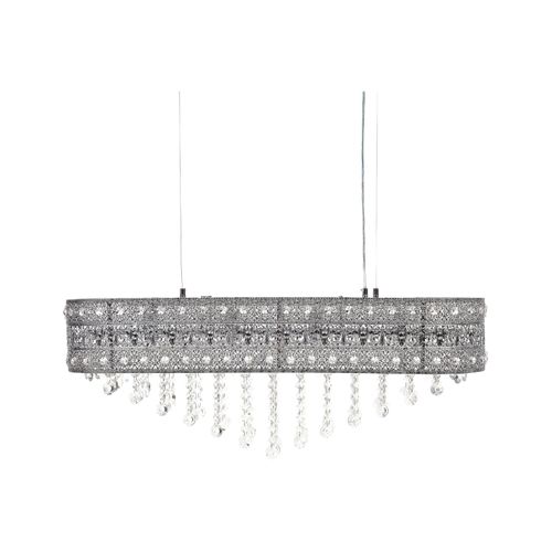 Lustre à 4 Lumières En Métal Argenté Belelle