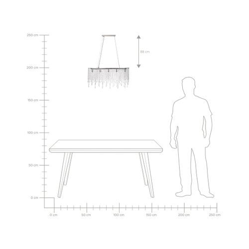 Lustre Calvelle Cristal Argenté