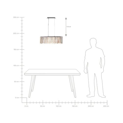 Lustre Mandeo Verre Argenté