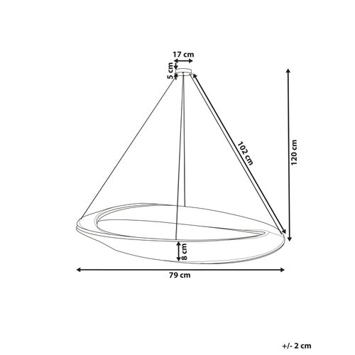 Lustre à LED Rosende Métal Doré
