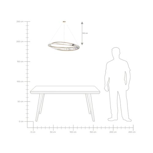 Lustre à LED Rosende Métal Doré