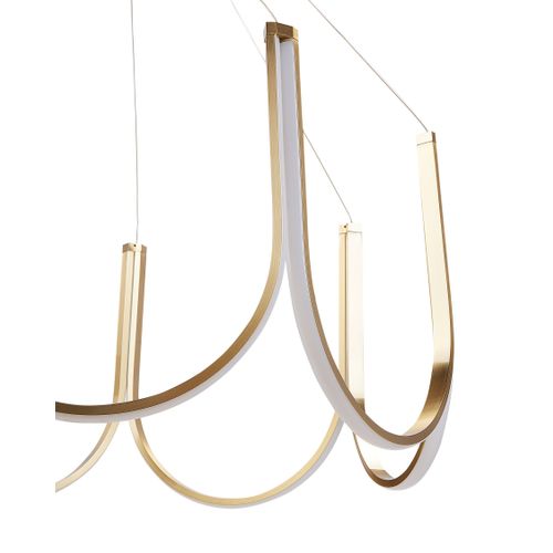 Lustre à LED Perqueno Métal Doré