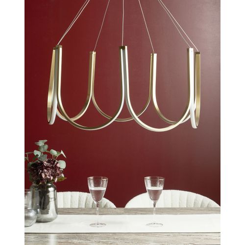 Lustre à LED Perqueno Métal Doré