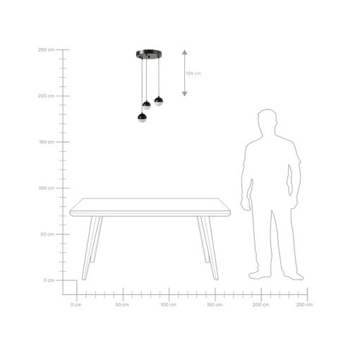 Lampe LED Suspendue Ankobra Métal Noir