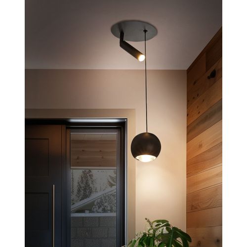 Lampe LED Suspendue Mabole Métal Noir