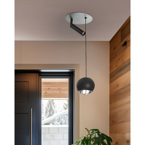 Lampe LED Suspendue Mabole Métal Noir