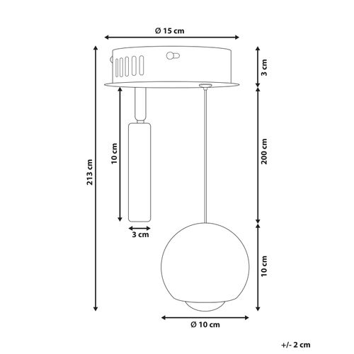 Lampe LED Suspendue Mabole Métal Noir
