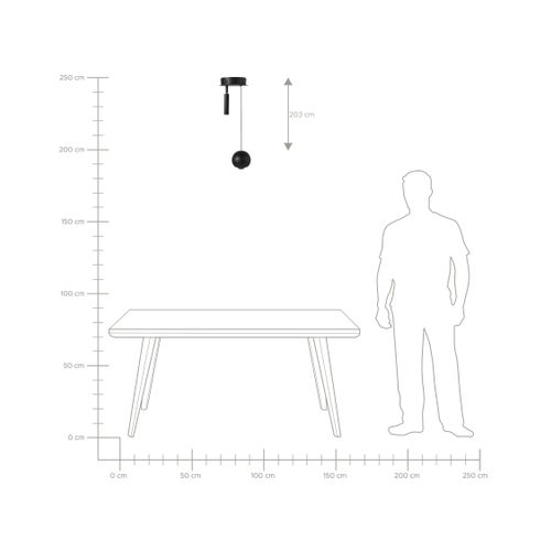 Lampe LED Suspendue Mabole Métal Noir