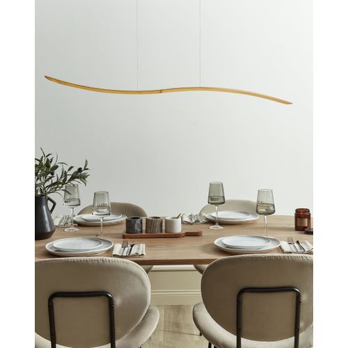 Lampe LED Suspendue Calao Métal Doré