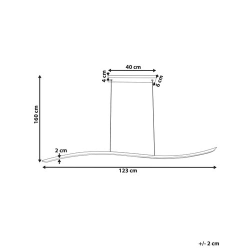 Lampe LED Suspendue Calao Métal Doré