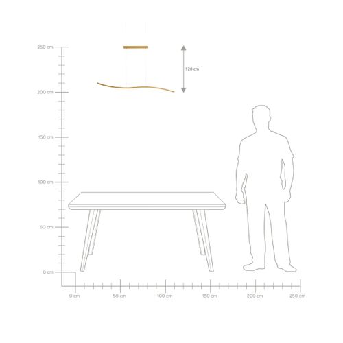 Lampe LED Suspendue Calao Métal Doré