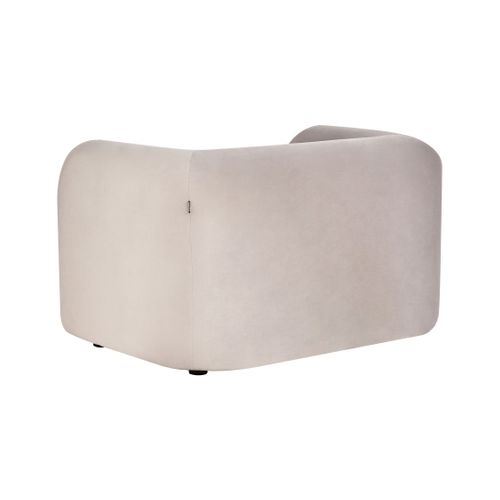 Velours Fauteuil Taupe Leiren