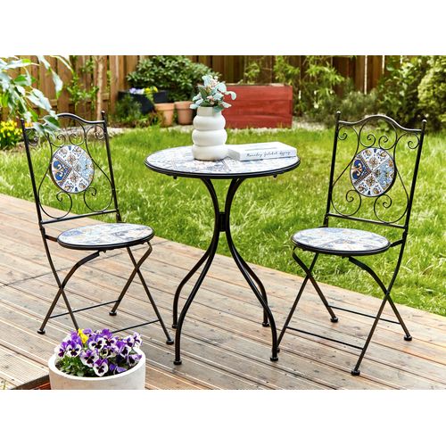 Ensemble Pour Bistro Métal Noir Civita