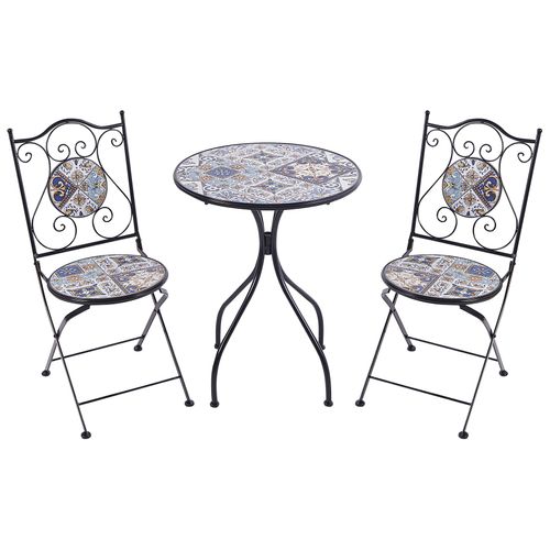 Ensemble Pour Bistro Métal Noir Civita