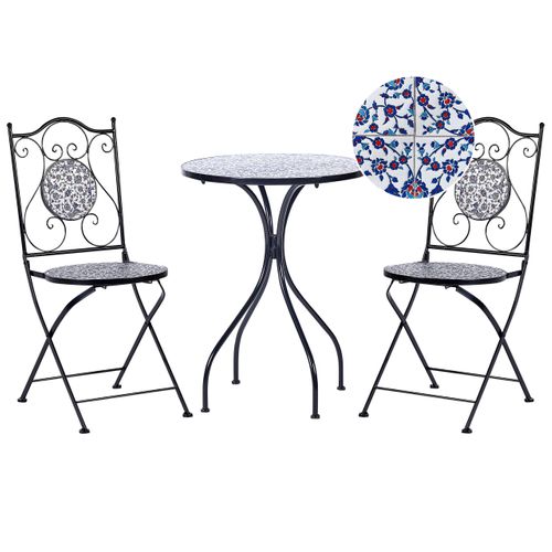 Ensemble Pour Bistro Métal Noir Camprena