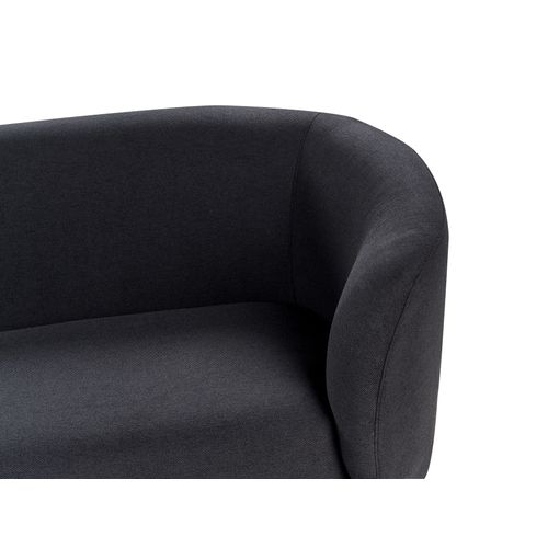 Canapé 2 Places En Tissu Noir Loen