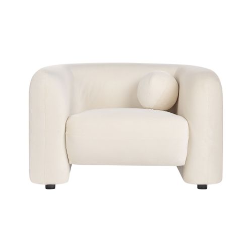 Velours Fauteuil Blanc Cassé Leiren