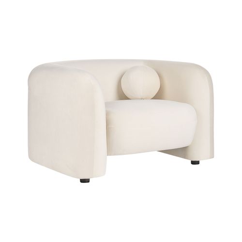 Velours Fauteuil Blanc Cassé Leiren