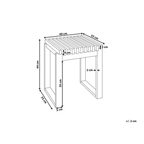 Table De Jardin 40 X 40 Cm Bois Solide Bois Clair Bellano
