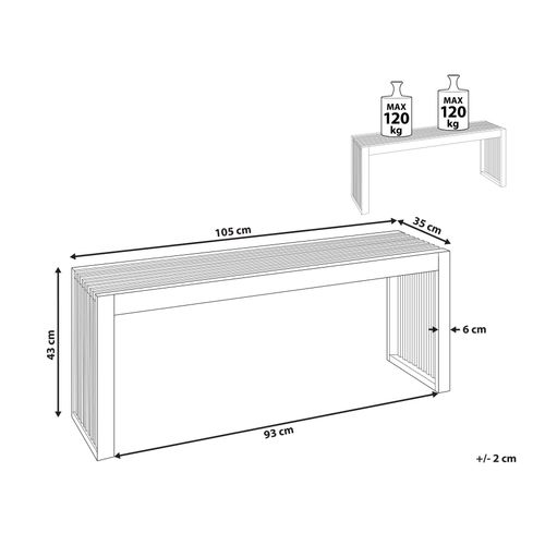Banc Bois 105 Cm Bois Clair Bellano