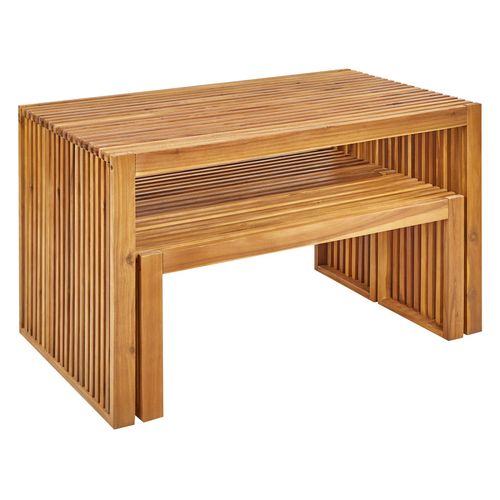 Set De Salle à Manger Bois Solide Bois Clair Bellano