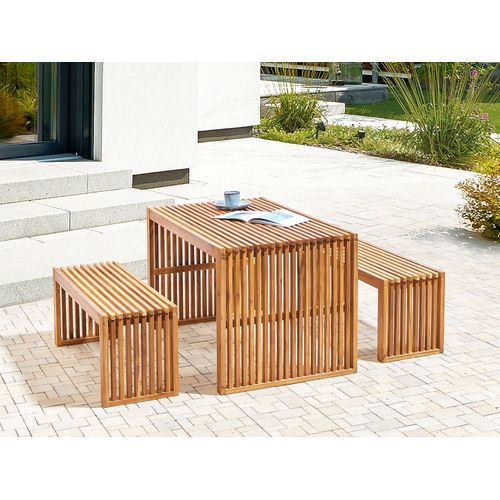 Set De Salle à Manger Bois Solide Bois Clair Bellano